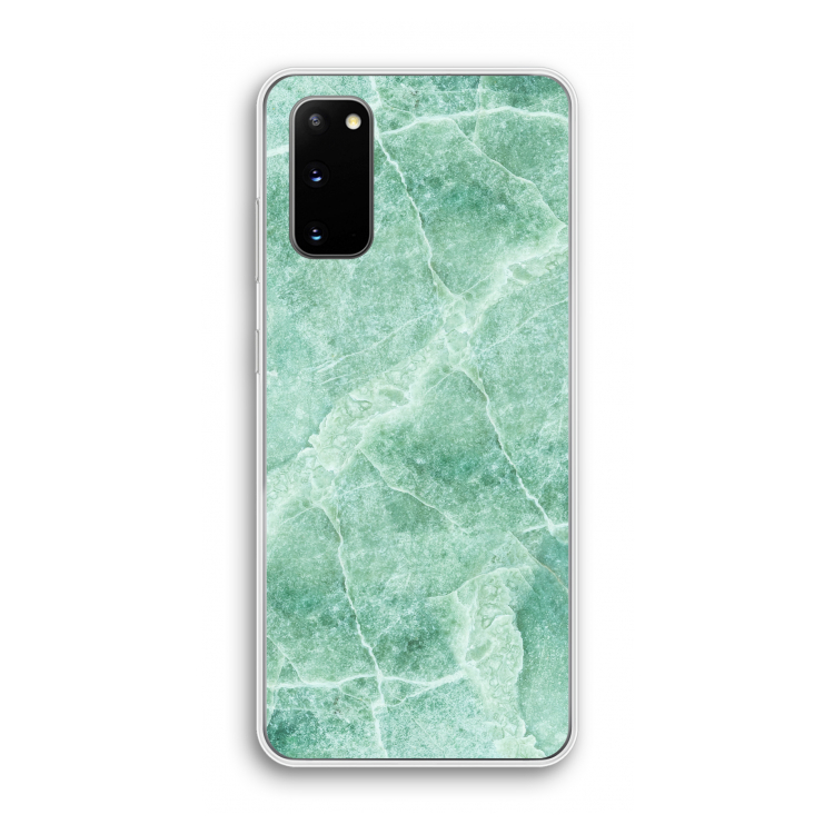 Groen marmer: Samsung Galaxy S20 Transparant Hoesje