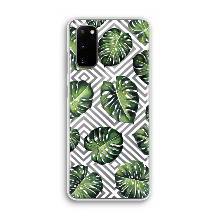 Geometrische jungle: Samsung Galaxy S20 Transparant Hoesje