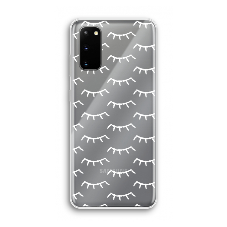 Wimpers: Samsung Galaxy S20 Transparant Hoesje