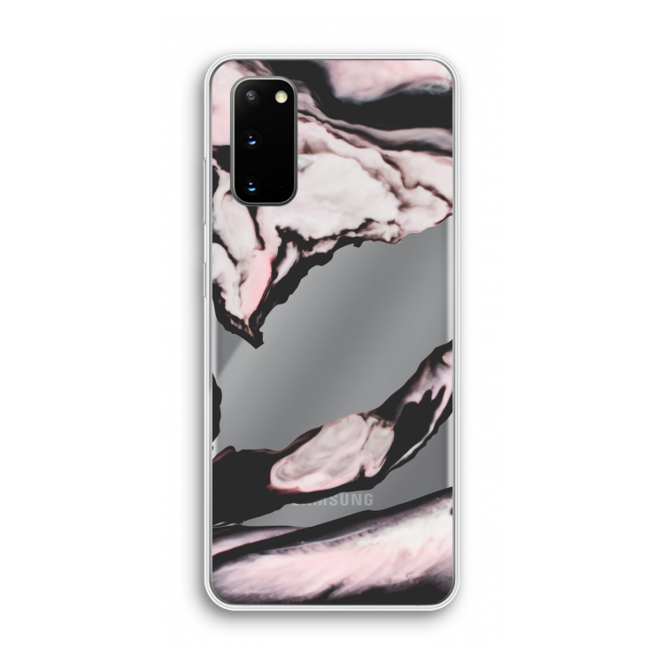 Roze stroom: Samsung Galaxy S20 Transparant Hoesje
