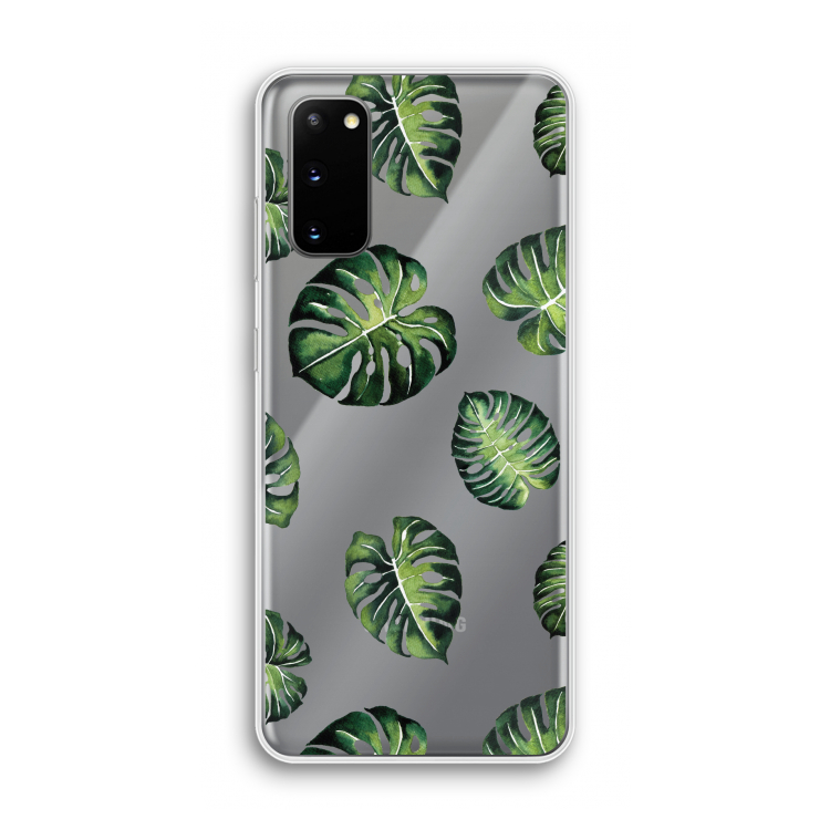Tropische bladeren: Samsung Galaxy S20 Transparant Hoesje