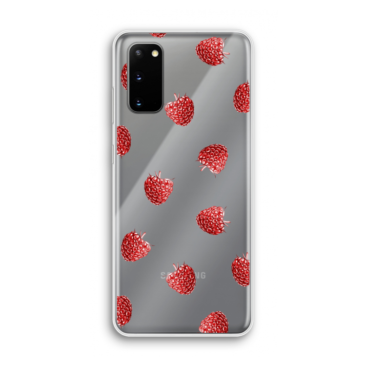 Framboosjes: Samsung Galaxy S20 Transparant Hoesje