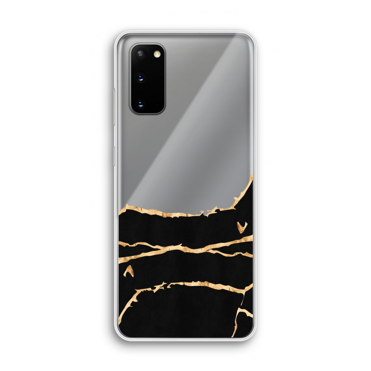 Gouden marmer: Samsung Galaxy S20 Transparant Hoesje
