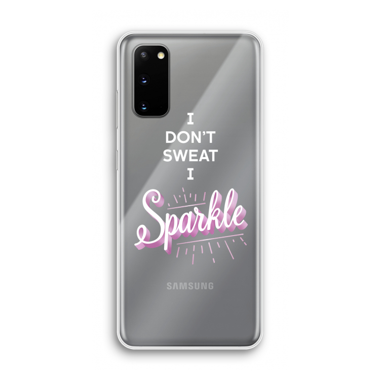 Sparkle quote: Samsung Galaxy S20 Transparant Hoesje