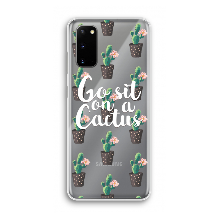 Cactus quote: Samsung Galaxy S20 Transparant Hoesje