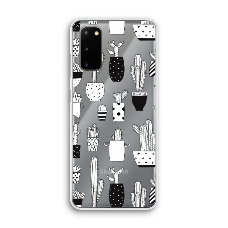 Cactusmotief: Samsung Galaxy S20 Transparant Hoesje