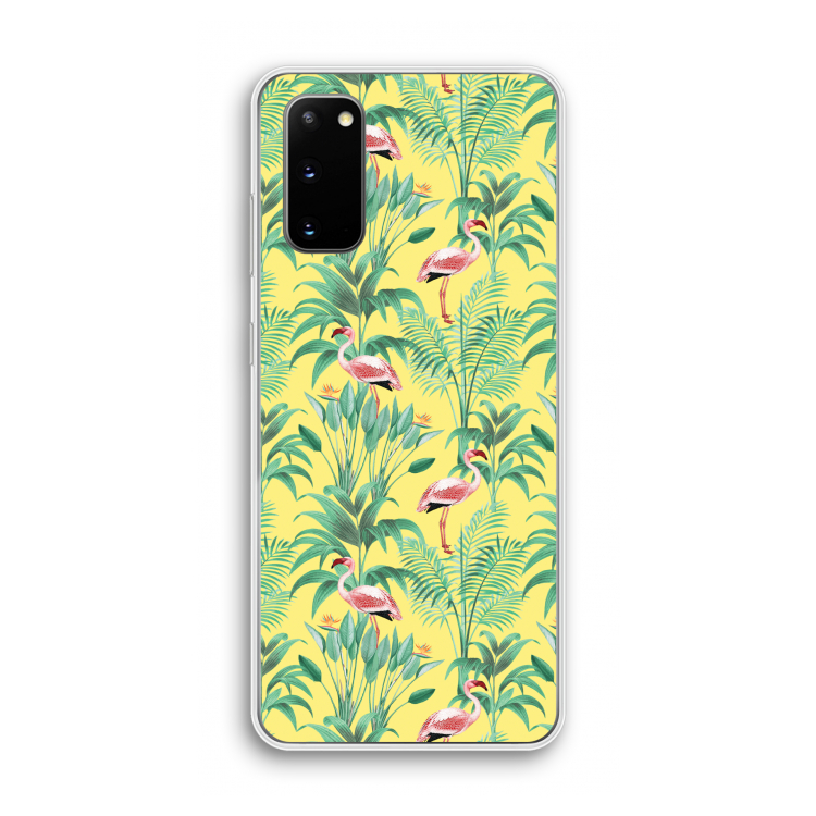 Flamingo party: Samsung Galaxy S20 Transparant Hoesje