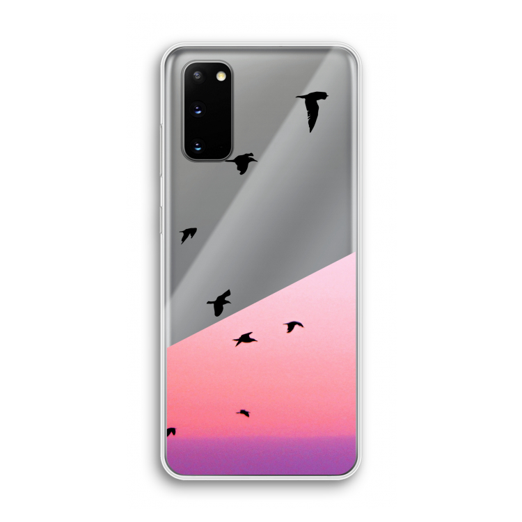 Fly away: Samsung Galaxy S20 Transparant Hoesje