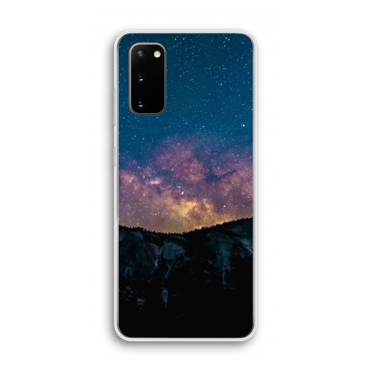 Travel to space: Samsung Galaxy S20 Transparant Hoesje