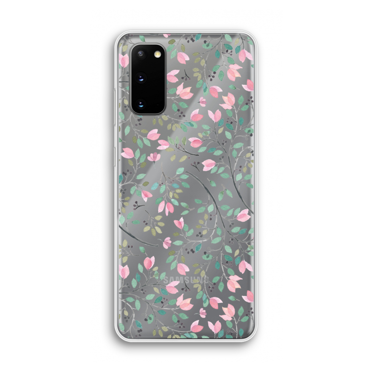 Sierlijke bloemen: Samsung Galaxy S20 Transparant Hoesje
