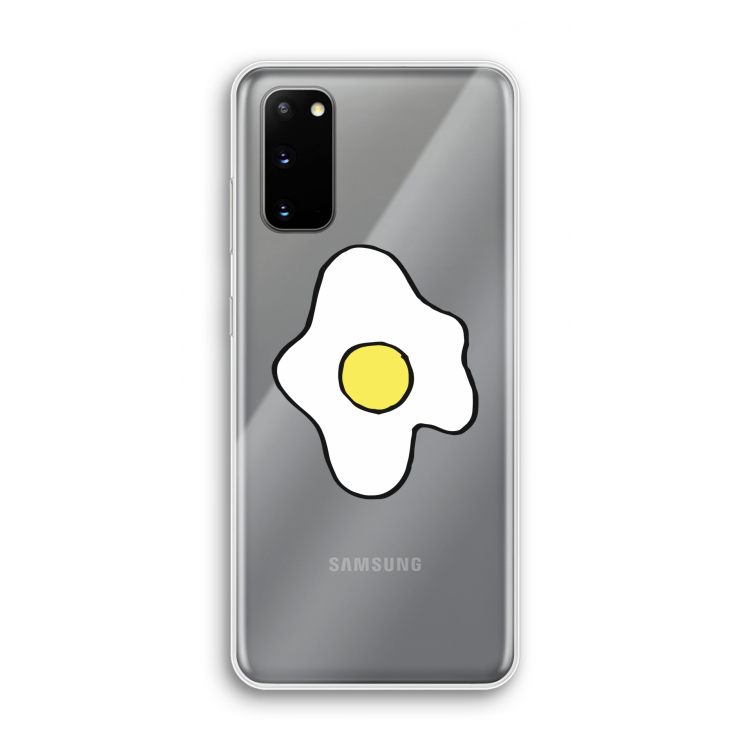 Spiegelei: Samsung Galaxy S20 Transparant Hoesje