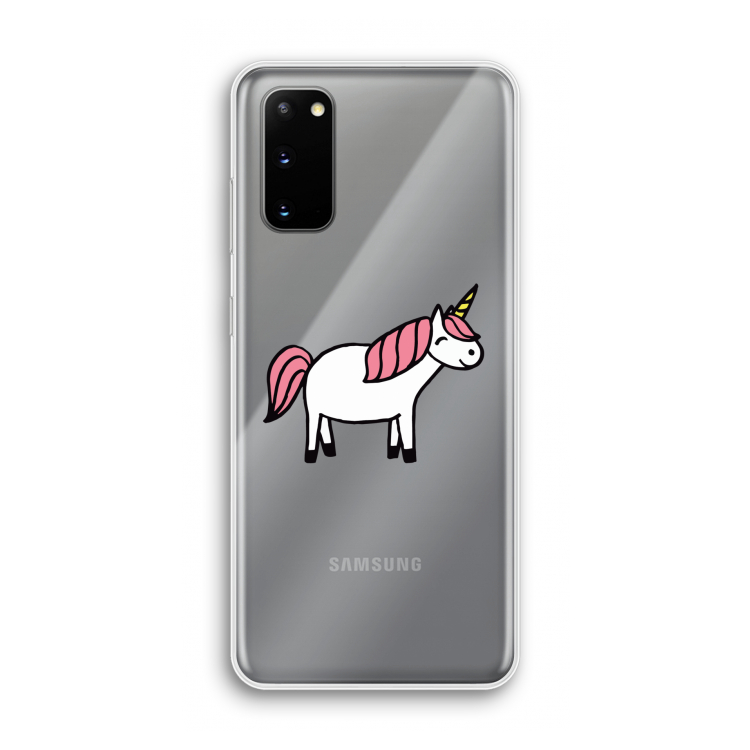 Eenhoorn: Samsung Galaxy S20 Transparant Hoesje