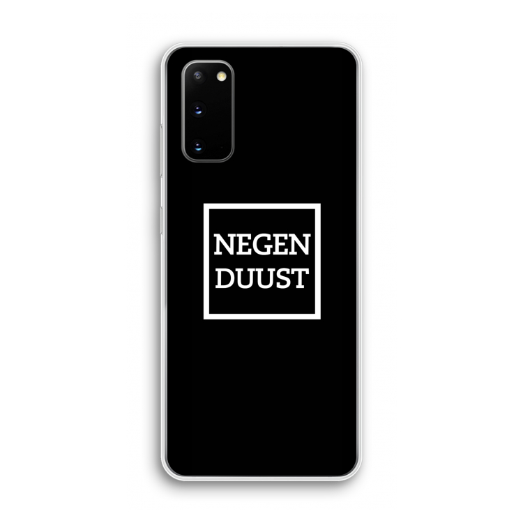 Negenduust black: Samsung Galaxy S20 Transparant Hoesje