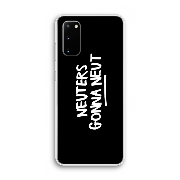 Neuters (zwart): Samsung Galaxy S20 Transparant Hoesje