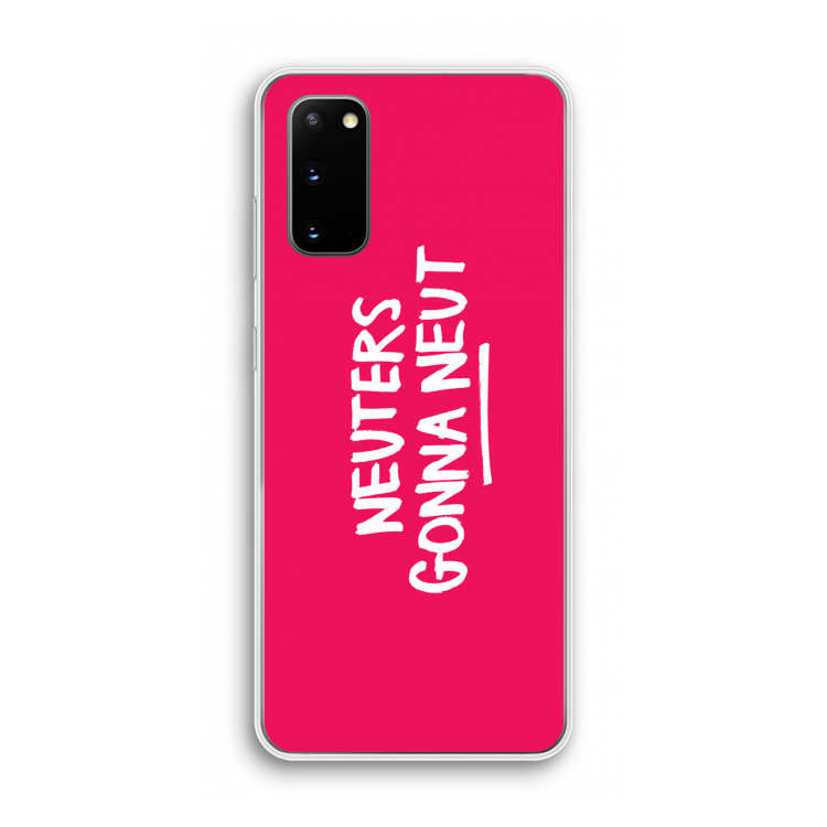 Neuters (roze): Samsung Galaxy S20 Transparant Hoesje