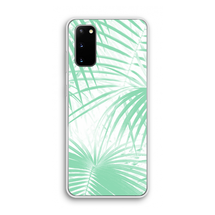 Palmbladeren: Samsung Galaxy S20 Transparant Hoesje