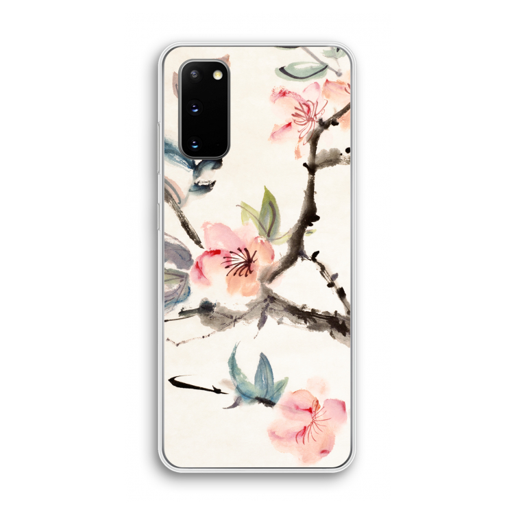 Japanse bloemen: Samsung Galaxy S20 Transparant Hoesje