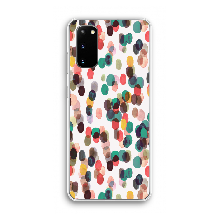 Tropical Dots: Samsung Galaxy S20 Transparant Hoesje