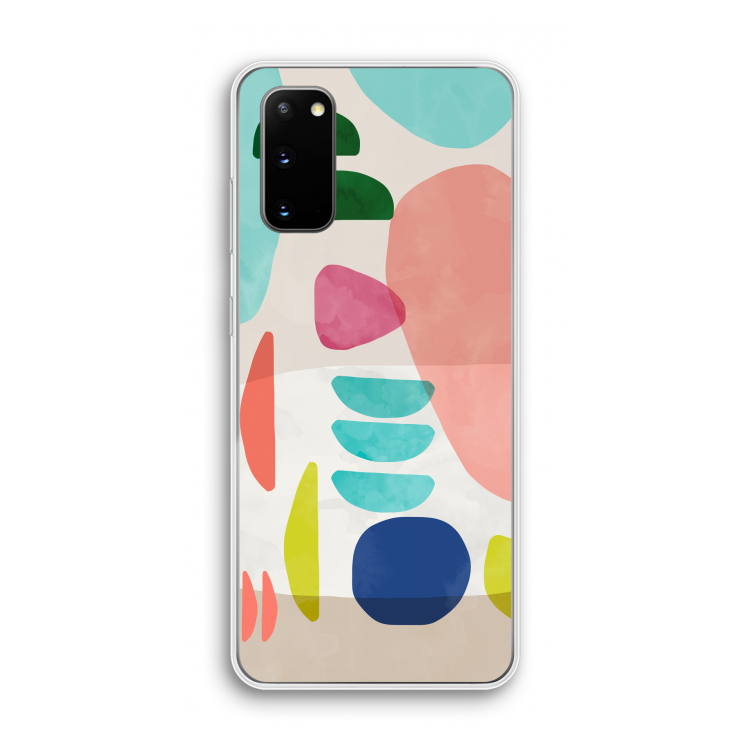 Bold Rounded Shapes: Samsung Galaxy S20 Transparant Hoesje