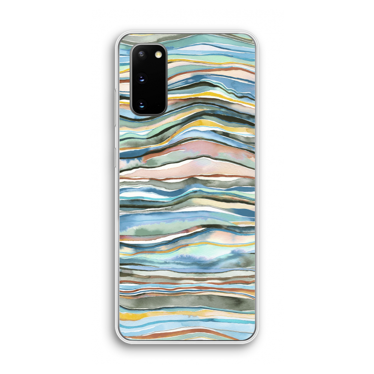 Watercolor Agate: Samsung Galaxy S20 Transparant Hoesje