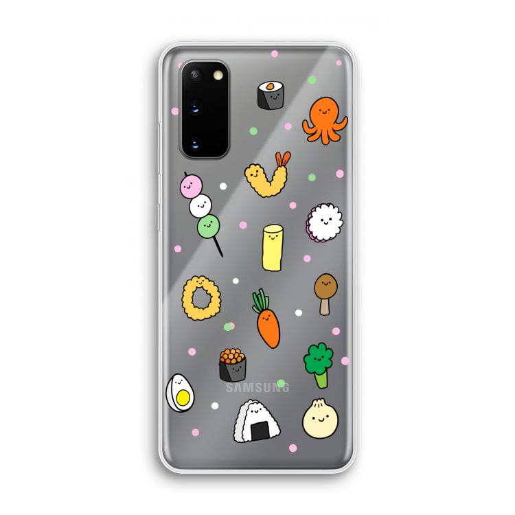 Happy bento friends: Samsung Galaxy S20 Transparant Hoesje