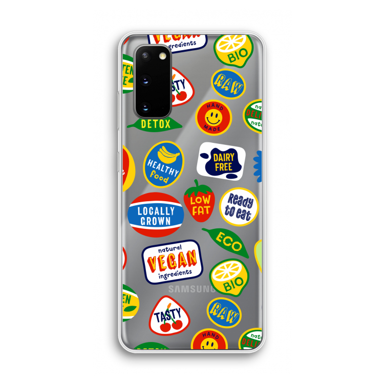 Fruitsticker: Samsung Galaxy S20 Transparant Hoesje