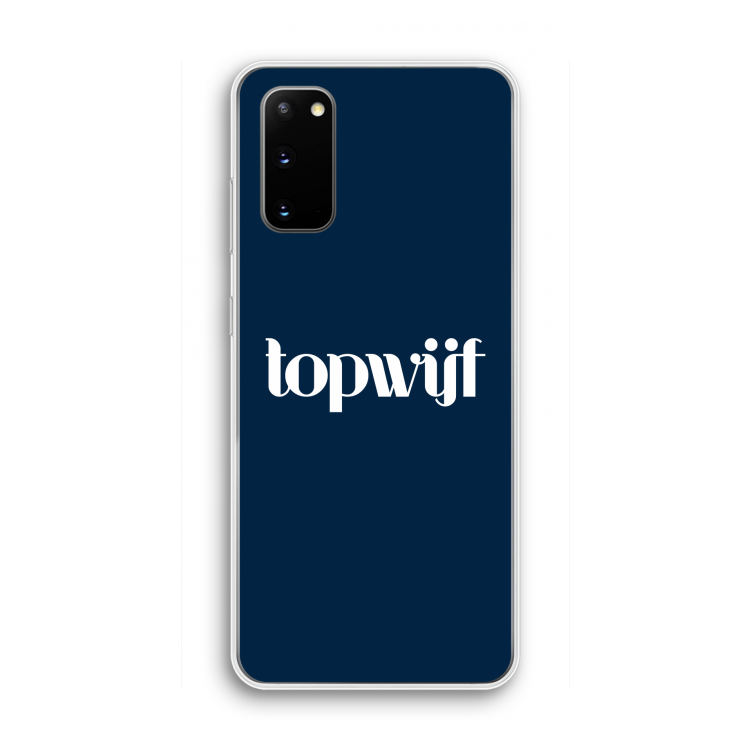 Topwijf Navy: Samsung Galaxy S20 Transparant Hoesje