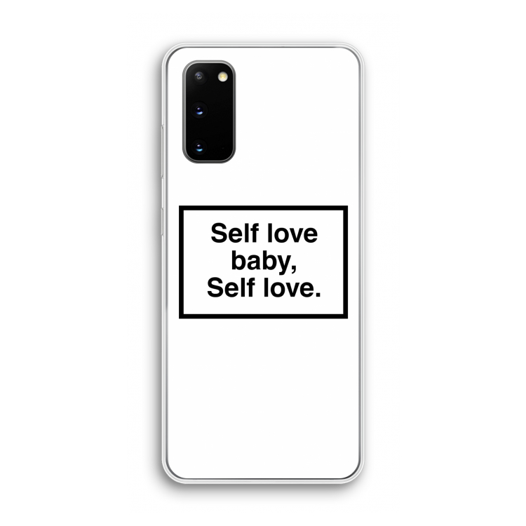 Self love: Samsung Galaxy S20 Transparant Hoesje
