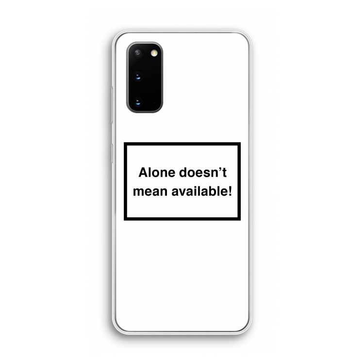 Alone: Samsung Galaxy S20 Transparant Hoesje