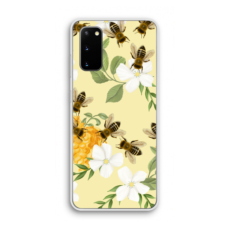 No flowers without bees: Samsung Galaxy S20 Transparant Hoesje
