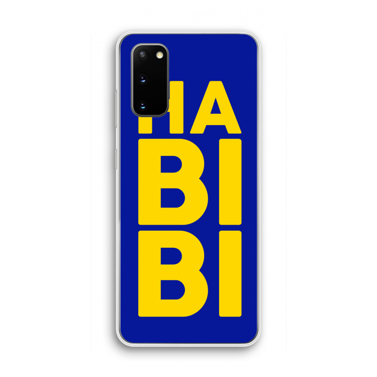Habibi Blue: Samsung Galaxy S20 Transparant Hoesje