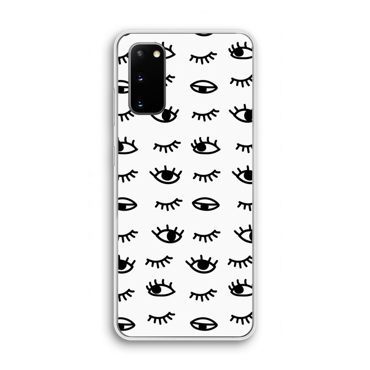 Eye pattern #2: Samsung Galaxy S20 Transparant Hoesje