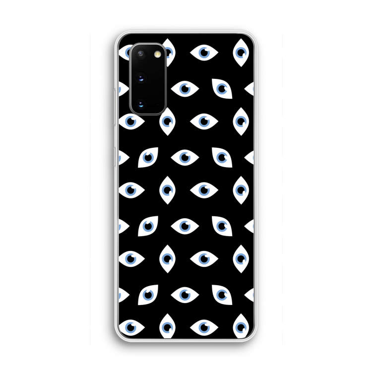 Eyes pattern: Samsung Galaxy S20 Transparant Hoesje