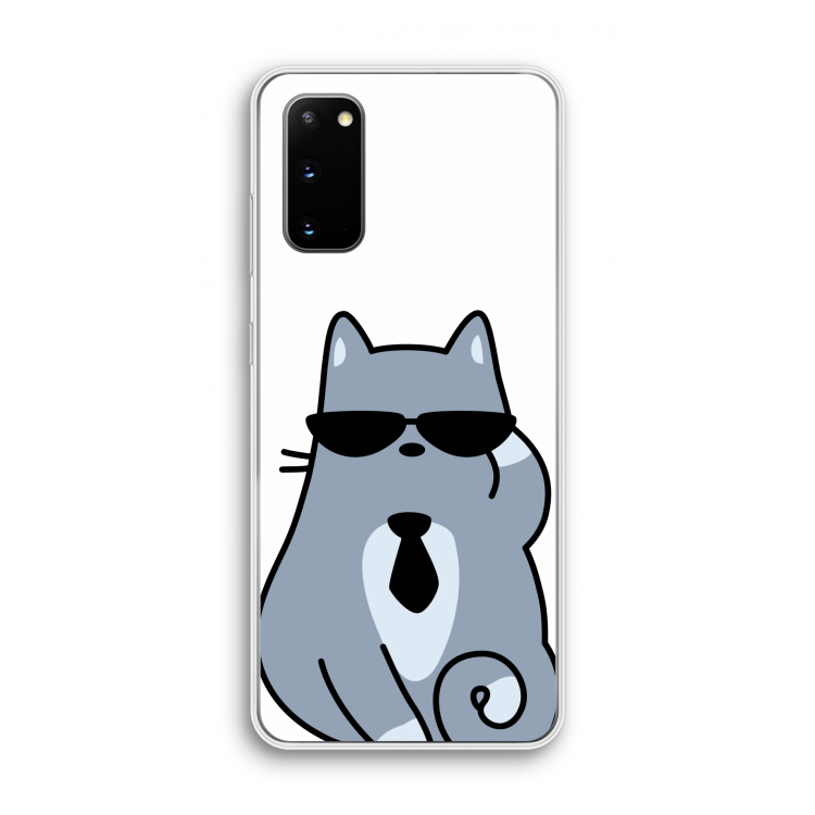 Cool cat: Samsung Galaxy S20 Transparant Hoesje