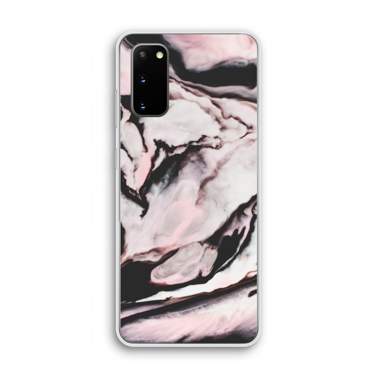 Roze stroom: Samsung Galaxy S20 Transparant Hoesje