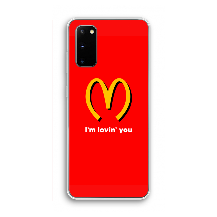 I'm lovin' you: Samsung Galaxy S20 Transparant Hoesje