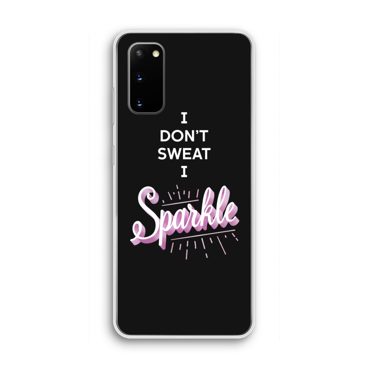 Sparkle quote: Samsung Galaxy S20 Transparant Hoesje