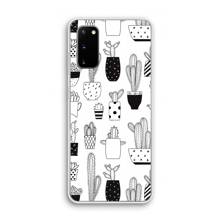 Cactusmotief: Samsung Galaxy S20 Transparant Hoesje