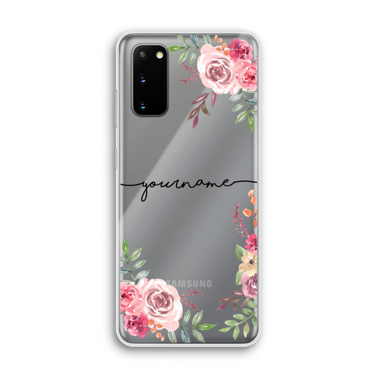 Rozen: Samsung Galaxy S20 Transparant Hoesje