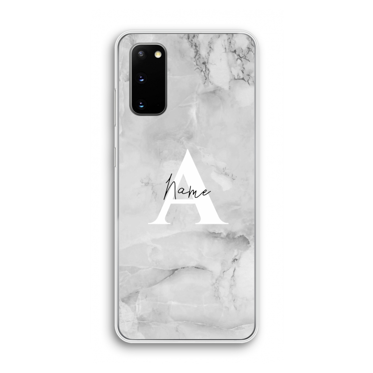 Ivory Marble: Samsung Galaxy S20 Transparant Hoesje