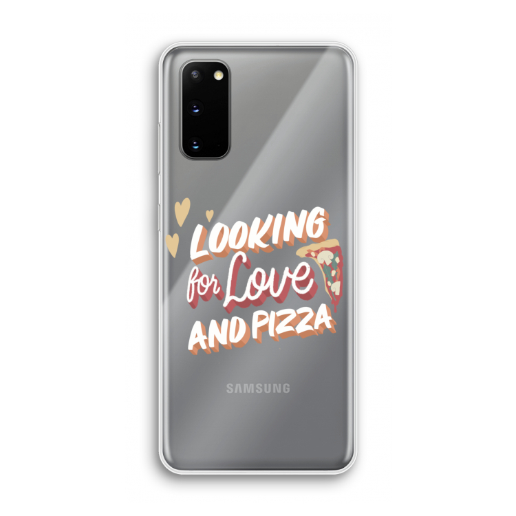 Pizza is the answer: Samsung Galaxy S20 Transparant Hoesje