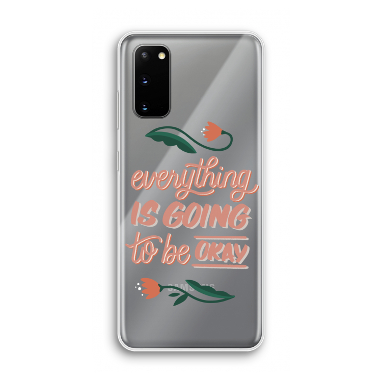 Optimistic flower girl: Samsung Galaxy S20 Transparant Hoesje