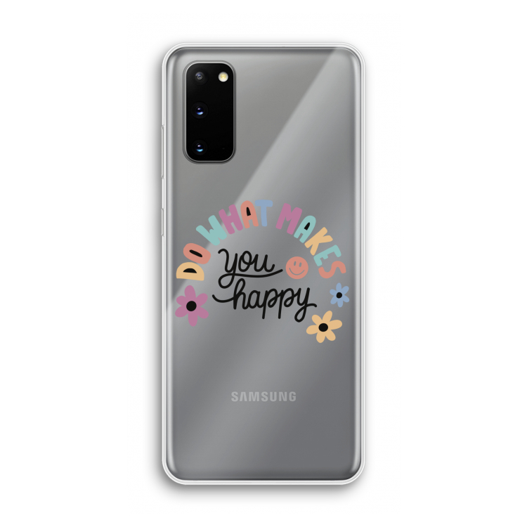 Happy days: Samsung Galaxy S20 Transparant Hoesje