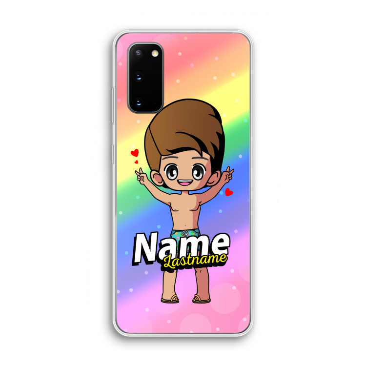 Chibi Maker man: Samsung Galaxy S20 Transparant Hoesje