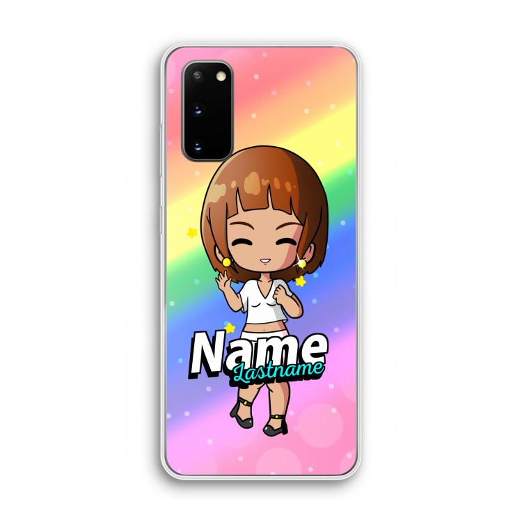 Chibi Maker vrouw: Samsung Galaxy S20 Transparant Hoesje
