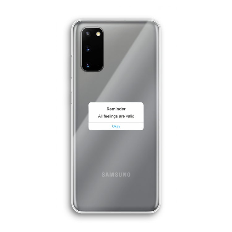 Reminder: Samsung Galaxy S20 Transparant Hoesje