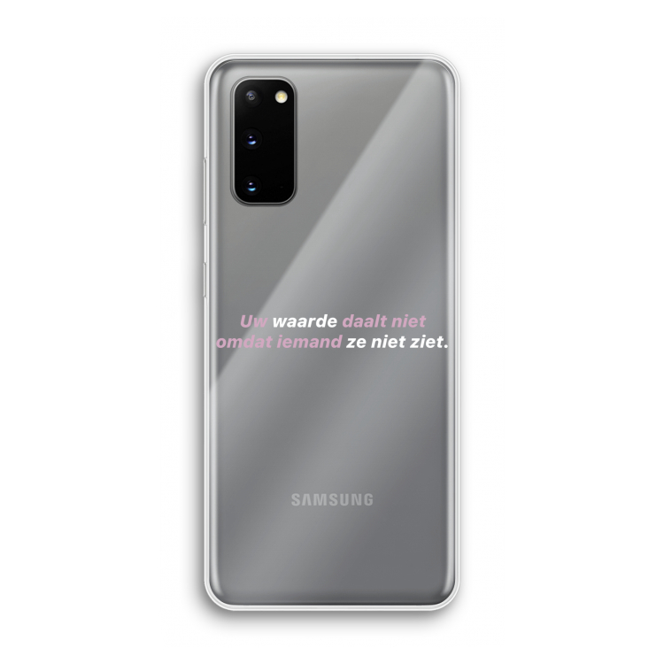 uw waarde daalt niet: Samsung Galaxy S20 Transparant Hoesje