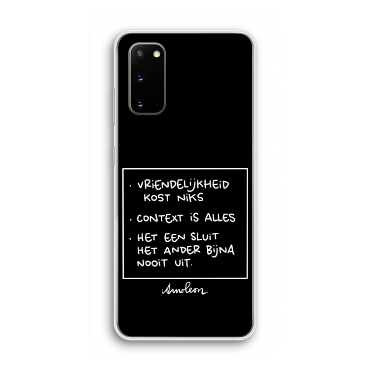 Mijn Motto's: Samsung Galaxy S20 Transparant Hoesje