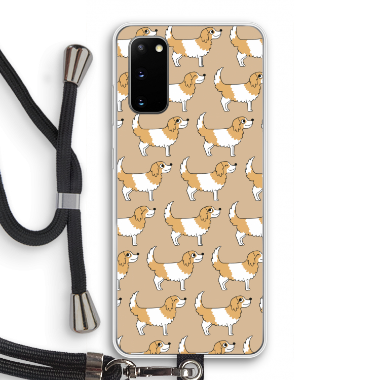 Doggy: Samsung Galaxy S20 Transparant Hoesje met koord