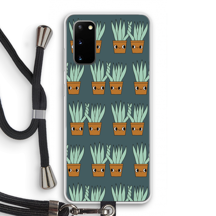 Sansevieria: Samsung Galaxy S20 Transparant Hoesje met koord